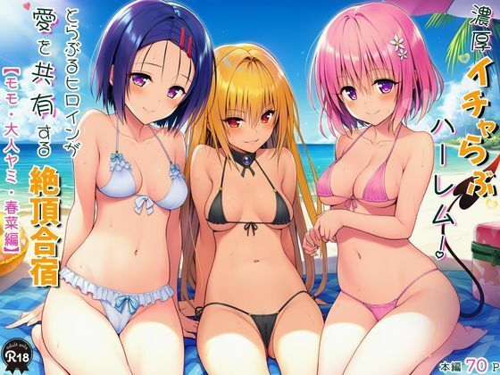 【d_750553】濃厚イチャらぶハーレム！とらぶるヒロインが愛を共有する絶頂合宿【モモ・大人ヤミ・春菜編】【Velvet House】
