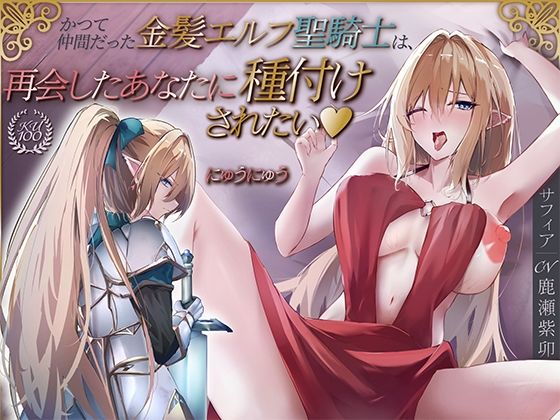 【d_684282】かつて仲間だった金髪エルフ聖騎士は、再会したあなたに種付けされたい♪【KU100収録】【にゅうにゅう】