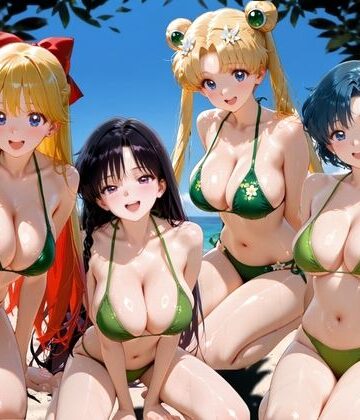 【d_775539】ビーチで出会った美女をナンパしてメス堕ちさせた話 セー○ームーン【ちこりこ】