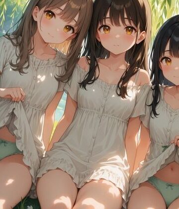 【d_783982】木漏れ日の秘密 〜夏ワンピ美少女のチラ〜 CG119枚＋ショート動画122本【XrayWorks】