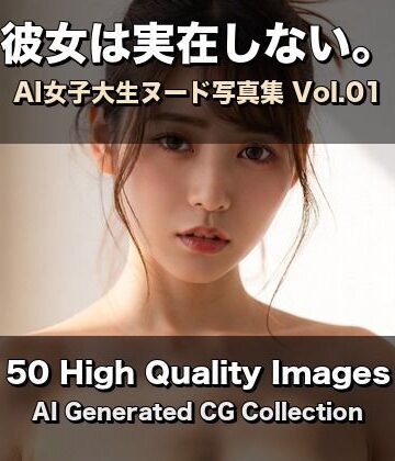 【d_784596】彼女は実在しない？AI女子大生ヌード写真集 Vol.01【50枚】【みなみのシークレットルーム】