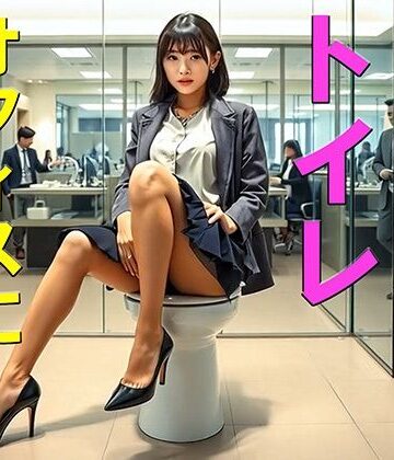 【d_783188】妄想24 オフィスのガラス張りまる見えトイレでOLおしっこ AI生成動画【Artificial Intelligence iso】