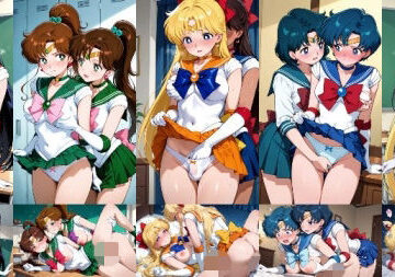 【d_794083】セーラー戦士が悪の美少女戦士にふたなり乱暴される（おまけCG付き）【人工智楽団】