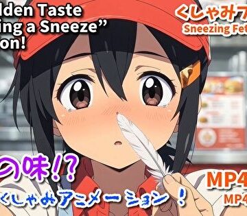 【d_796637】禁断の味？ 食べるくしゃみアニメーション！/ A Forbidden Taste？ An ‘Eating a Sneeze’ Animation！【くしゃみフェチ専門店】