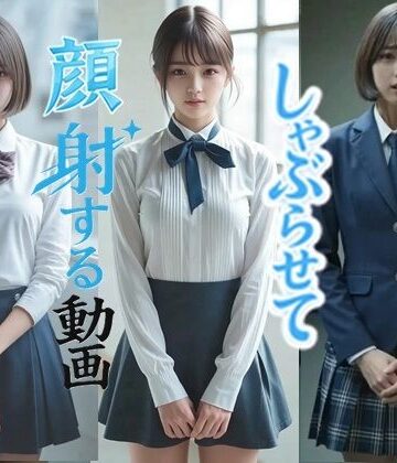 【d_796708】実写系！女子校生にしゃぶらせて顔射する動画【浜辺 竜】
