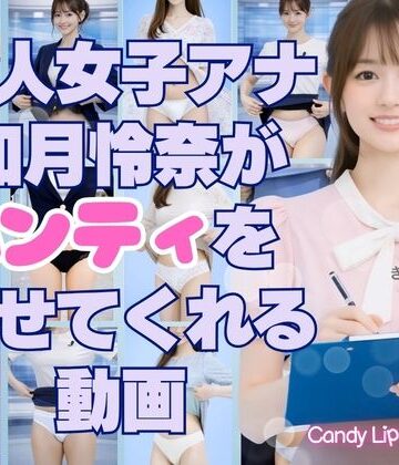 【d_801761】美人AI女子アナ如月怜奈がパンティを見せてくれる動画【candylips AI】