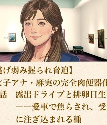 【d_806265】【ひき逃げ弱み握られ脅迫】看板女子アナ・麻実の完全肉便器化計画 第四話 露出ドライブと排卵日生中出し――愛車で焦らされ、受胎の日に注ぎ込まれる種【青いらいおん】