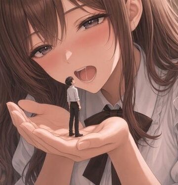 【d_811195】甘々お姉さん店員の特別サービス ―極小客の丸呑み消化―【シュリンカーラボ】