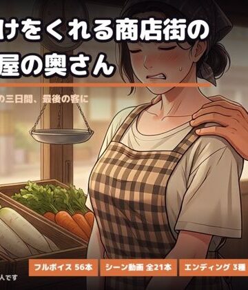 【d_813095】おまけをくれる商店街の八百屋の奥さん 〜閉店セールの三日間、最後の客に〜【ジラシックパーク】
