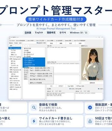 【d_814104】★プロンプト管理マスター ★ 簡単ワイルドカード作成機能付き v1.1【豆まき】