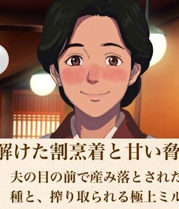 【d_814862】続・解けた割烹着と甘い脅迫 第三話 夫の目の前で産み落とされた愛人の種と、搾り取られる極上ミルク【青いらいおん】