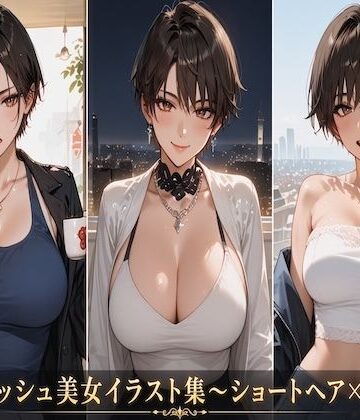 【d_815684】ボーイッシュ美女イラスト集〜ショートヘア×露出〜【Digital Aya】