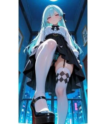 【d_816782】魅惑の絶対領域 〜ハイヒールとニーハイ、そして無防備なパンチラ〜【カズン】