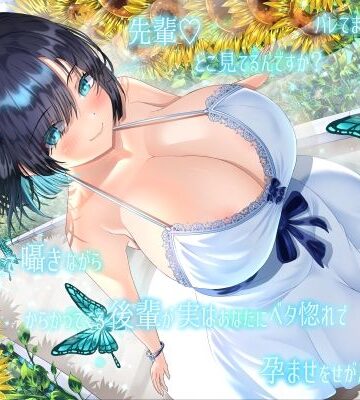 【d_817167】【4周年記念/14日間限定3大特典】先輩♪どこ見てるんですか？バレてますよ♪〜密着して囁きながらからかってくる後輩が実はあなたにベタ惚れで孕ませをせがんでくる話〜【ラプランド】