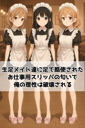 【d_817233】【足の匂いフェチ】生足メイド達に足で酷使されたお仕事用スリッパの匂いで俺の理性は破壊される【靴中湿地帯】