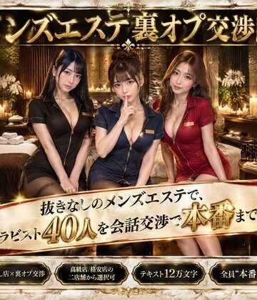 【d_822120】メンズエステ裏オプ交渉師〜抜きなしの店で、セラピスト40人を本番まで落とす〜【流出保管庫】