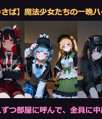 【d_822578】【ま○さば】魔法少女たちと一晩ハーレム 〜一人ずつ部屋に呼んで、全員に中出し〜【うえからめせん】