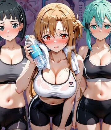 【d_823441】ジムに来た美女会員と孕ませセックスした話 ソードア〇トオンライン編【おんまこ充電】