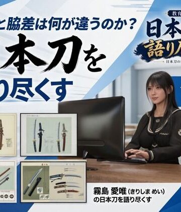 【d_826011】パンチラガチャ★霧島 愛唯（きりしま めい）『日本刀を語り尽くす』第1章-まず「日本刀とは何か」を知る（004-打刀と脇差は何が違うのか？）【Ozone_Layer】