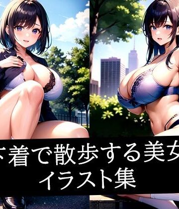 【d_518014】下着で散歩する美女イラスト集【さささ】