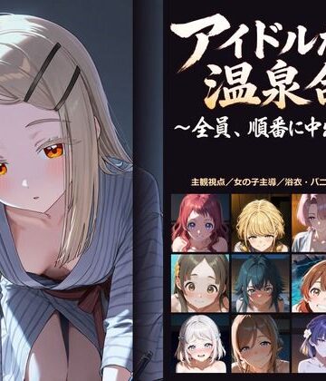 【d_824295】【学○ス】アイドルたちの温泉合宿 〜全員、順番に中出しする〜【うえからめせん】