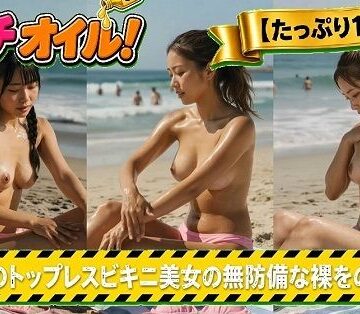 【d_824475】【たっぷり1時間】ビーチオイル！120人の美女たちの無防備な裸をのぞき見！【みみた産業】