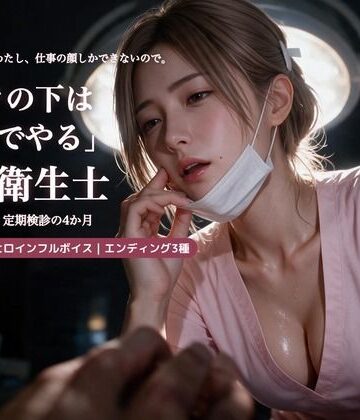 【d_830075】マスクの下は「あとでやる」歯科衛生士〜伸びたTシャツの巨乳と唇フェラ、朝まで中出し〜【ヌイたらええがね】