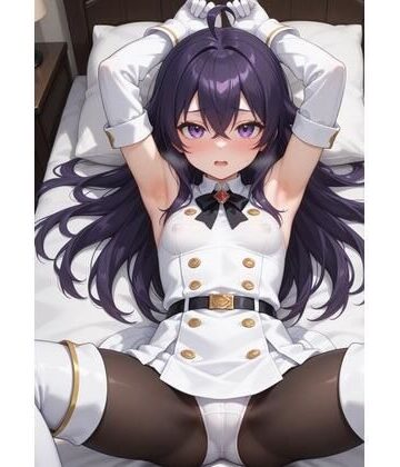 【d_831060】ミリタリー風の衣装の女の子がセクシーポーズで押し倒されてるやつ 1【ゑんじに屋】