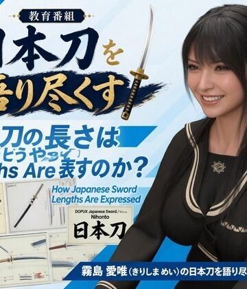 【d_831572】パンチラガチャ★霧島 愛唯（きりしま めい）『日本刀を語り尽くす』第1章-まず「日本刀とは何か」を知る（014-日本刀の長さはどうやって表すのか？）【Ozone_Layer】