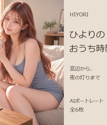 【d_832186】ひよりのおうち時間 ― 窓辺から、夜の灯りまで【AIポートレート・全6枚】【ひより｜AIポートレート】