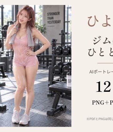 【d_833032】ひより｜ジムのひととき ― AIポートレート12枚・PDF付き【ひより｜AIポートレート】