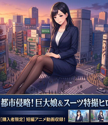 【d_833150】【AIイラスト集III】都市潜伏！巨大OLスーツ特撮ヒロイン – 厳選CGコレクション（12枚/2K高画質）【特典アニメーション動画13本】【AI-JOE】