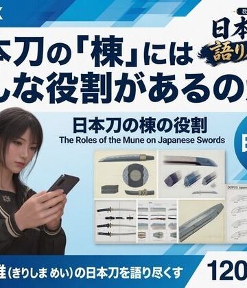 【d_835329】パンチラガチャ★霧島 愛唯（きりしま めい）『日本刀を語り尽くす』第1章-まず「日本刀とは何か」を知る（021-日本刀の「棟」にはどんな役割があるのか？）【Ozone_Layer】