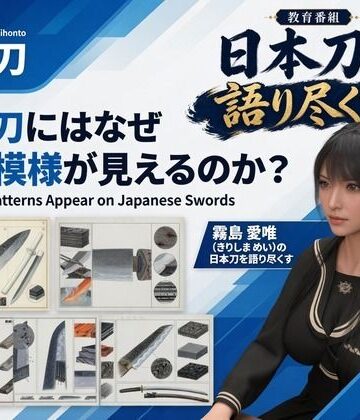 【d_836292】パンチラガチャ★霧島 愛唯（きりしま めい）『日本刀を語り尽くす』第1章-まず「日本刀とは何か」を知る（023-日本刀にはなぜ鉄の模様が見えるのか？）【Ozone_Layer】
