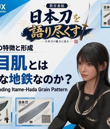 【d_837751】パンチラガチャ★霧島 愛唯（きりしま めい）『日本刀を語り尽くす』第1章-まず「日本刀とは何か」を知る（026-板目肌とはどんな地鉄なのか？）【Ozone_Layer】
