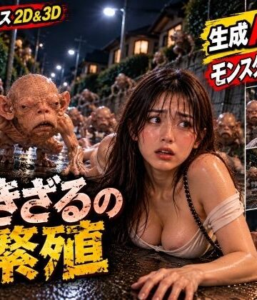 【d_838515】【生成AI動画】『なきざるの繫殖』エロティック・ホラーシリーズ2【サンタ・クルスへの長い旅】