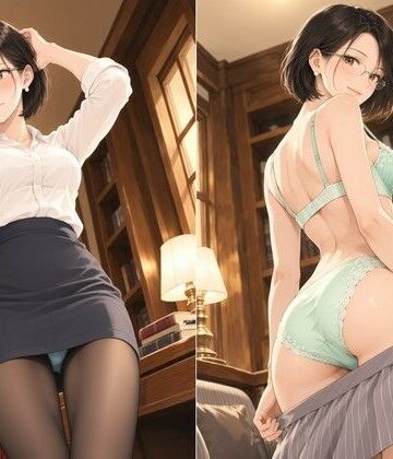 【d_839015】編集者さくらの秘密 〜夜の書斎、二人きりのパンチラ500枚〜【ナイトアトリエ】