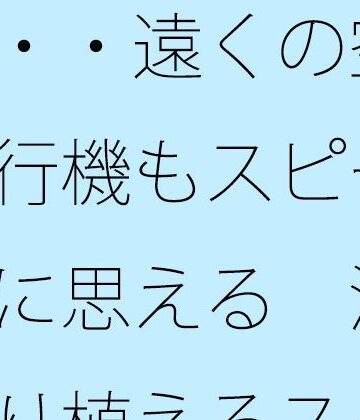 【d_843443】今・・遠くの空を飛ぶ飛行機もスピード 焦りに思える 海にゆったり植えるスタイルのためのチューニング中【サマールンルン】