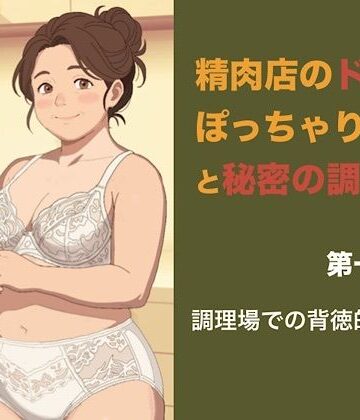 【d_843994】精肉店のドMぽっちゃり女将と秘密の調理場 第一話 夫の痛風離脱とアルバイトの青年、調理場での背徳的クンニ【青いらいおん】