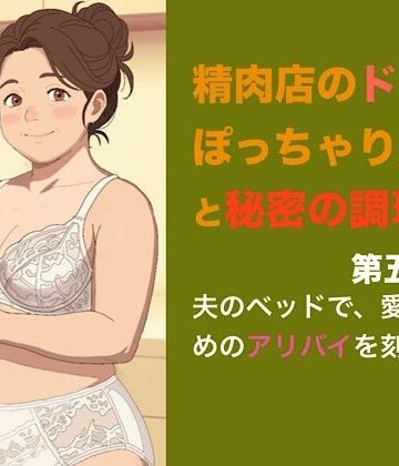 【d_845284】精肉店のドMぽっちゃり女将と秘密の調理場 第五話 夫のベッドで、愛人のためのアリバイを刻む【青いらいおん】